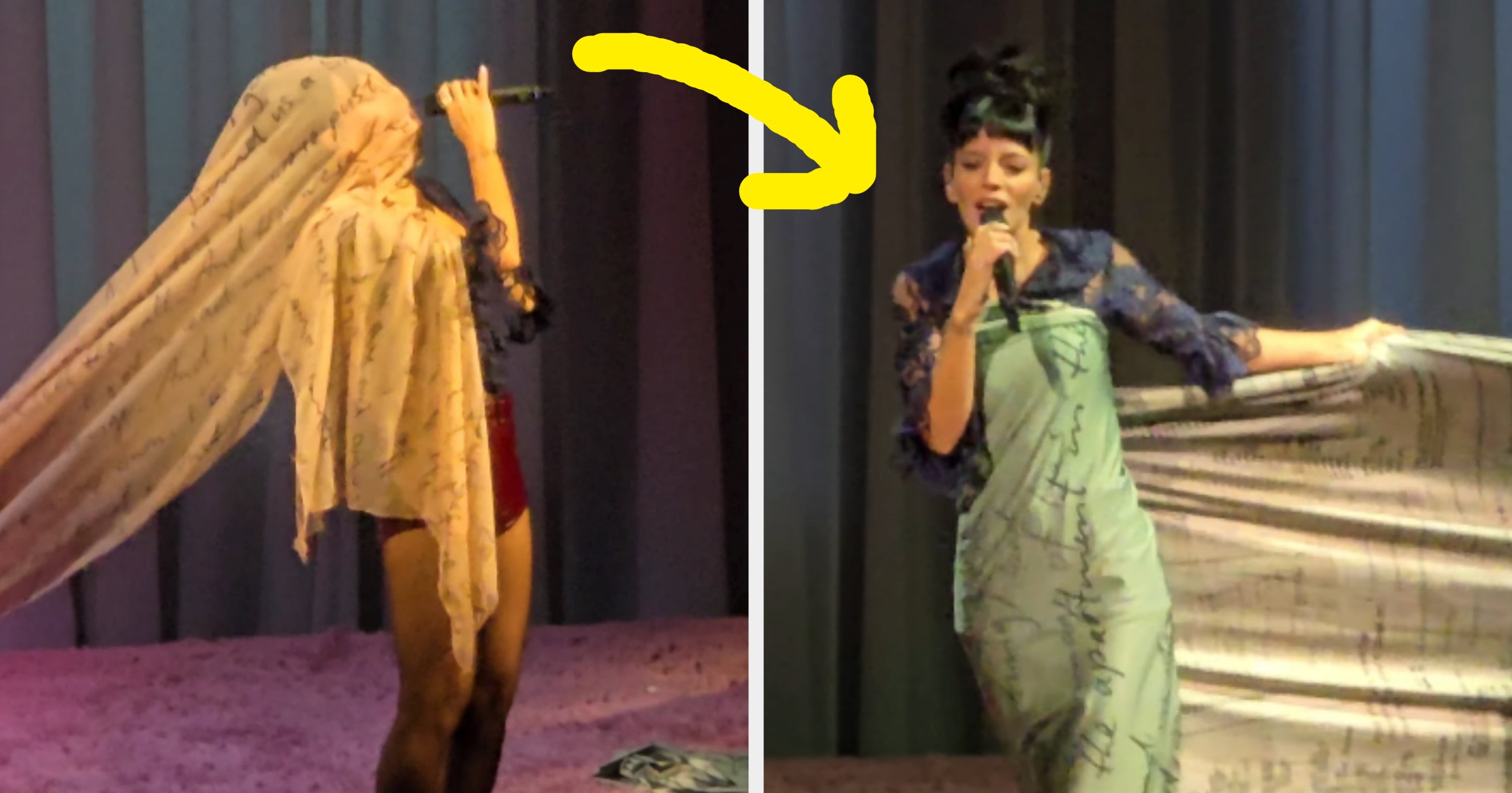 Lily Allen's Viral Receipt Dress Sparks Mixed Reactions