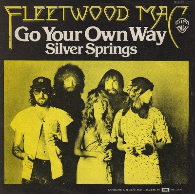 Fleetwood Mac medium  screen  featuring set  members lasting  unneurotic  nether  the rubric  "Go Your Own Way" and "Silver Springs."