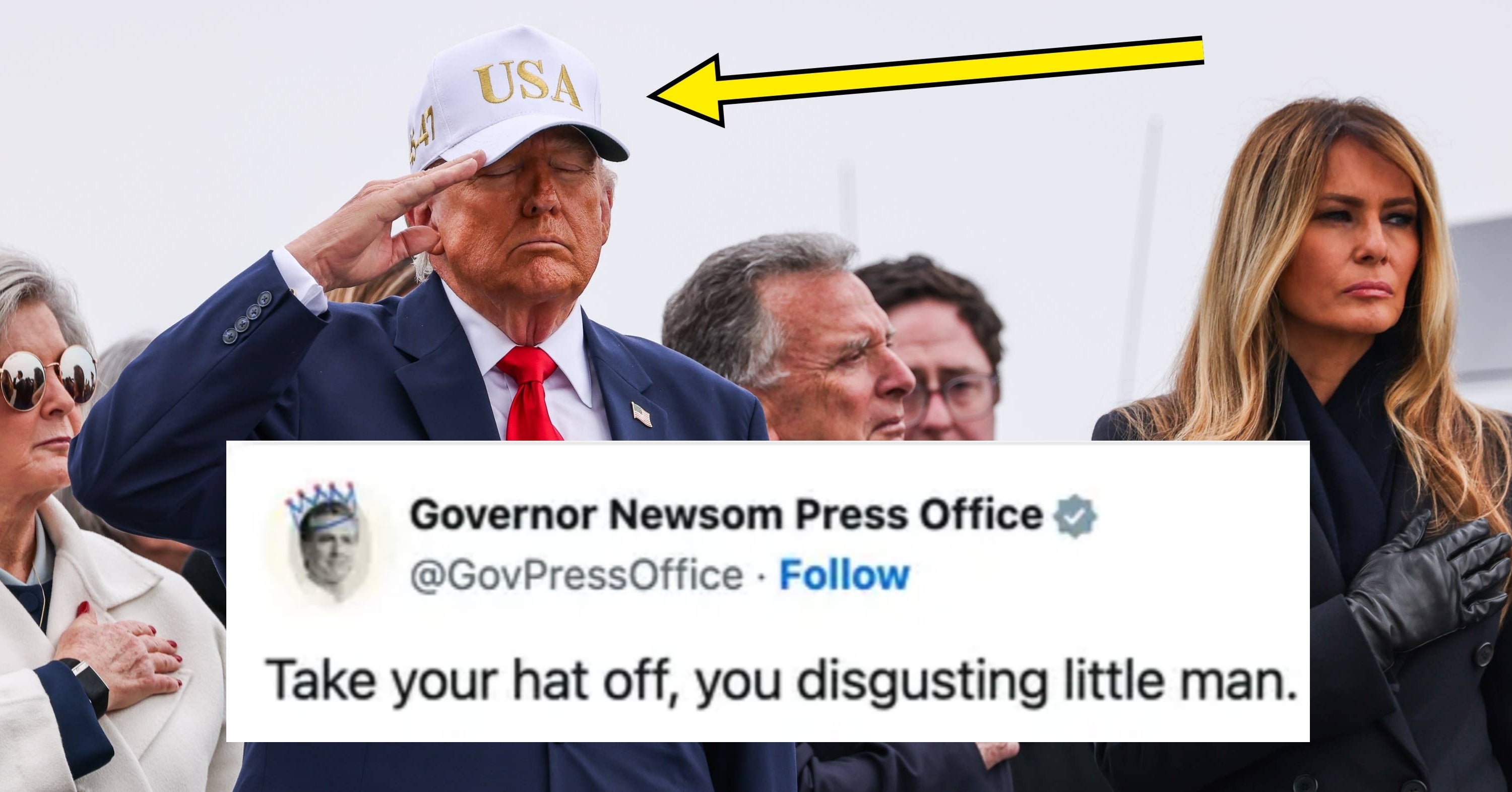 People Just Noticed What Donald Trump Wore While Saluting Fallen Soldiers, And They're Furious About It