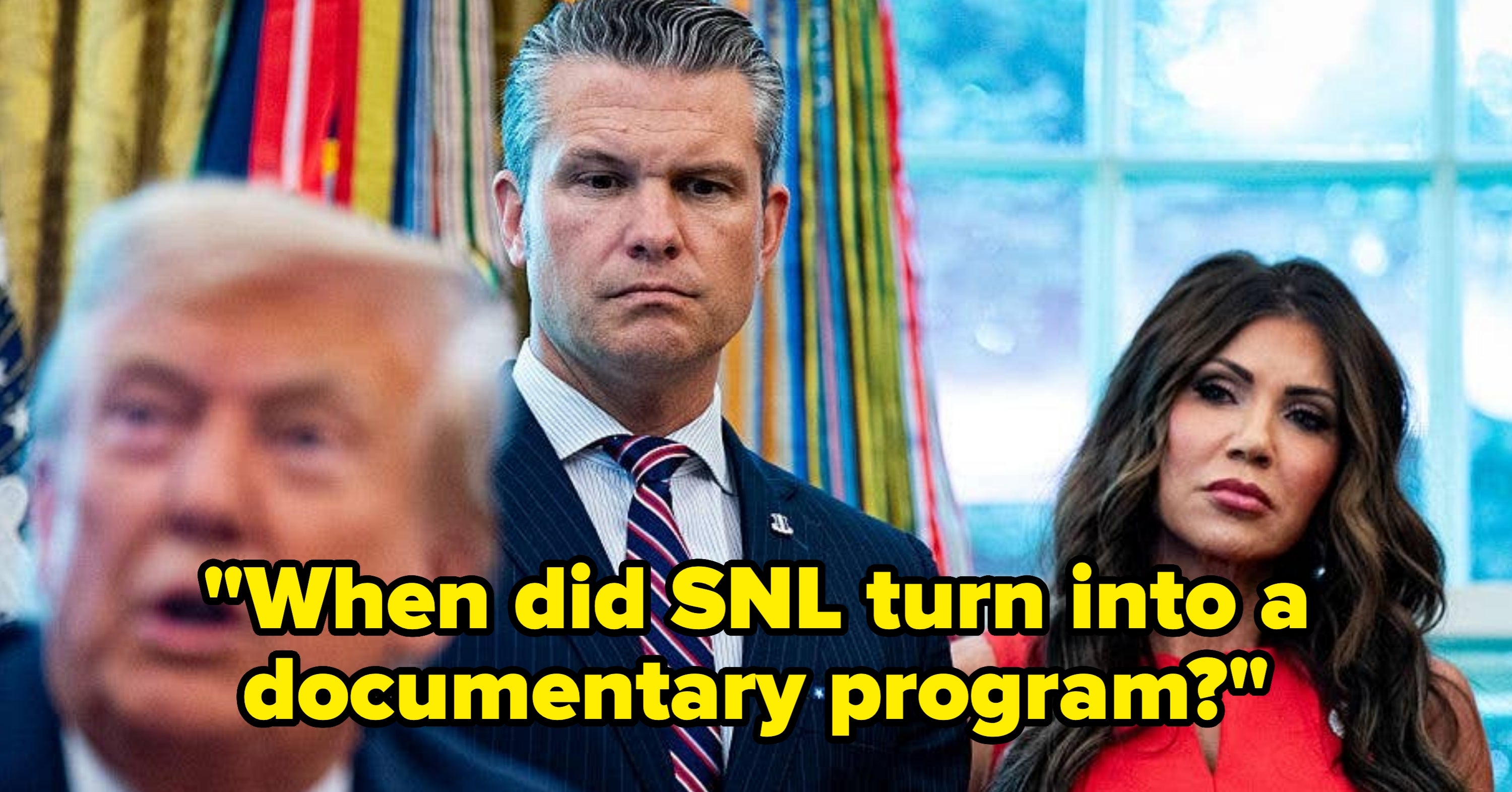 "Colin Is Killing It As Kegsbreath": People Can't Get Over The "Saturday Night Live" Cold Open On Pete Hegseth And Kristi Noem