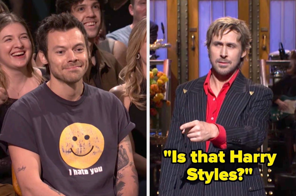 Harry Styles Unexpectedly Appeared During Ryan Gosling’s "SNL" Monologue, And Now Fans Are Having "Heart Palpitations"