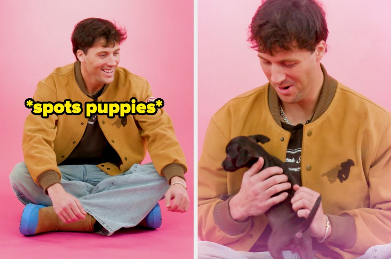 Rob Rausch Reveals What He Took From "The Traitors" Set, If He'd Ever Do "DWTS," And More While Playing With Puppies