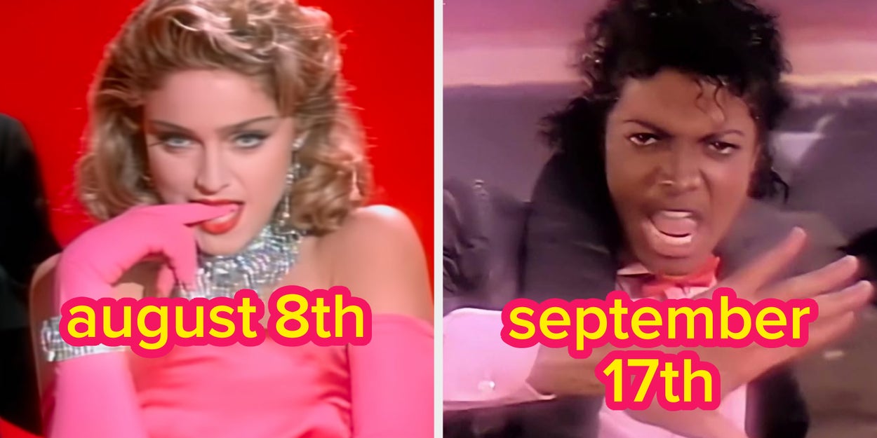 Maybe I'm Tooooo Confident, But I Bet I Know Your Birthday Based On Your '80s Song Picks