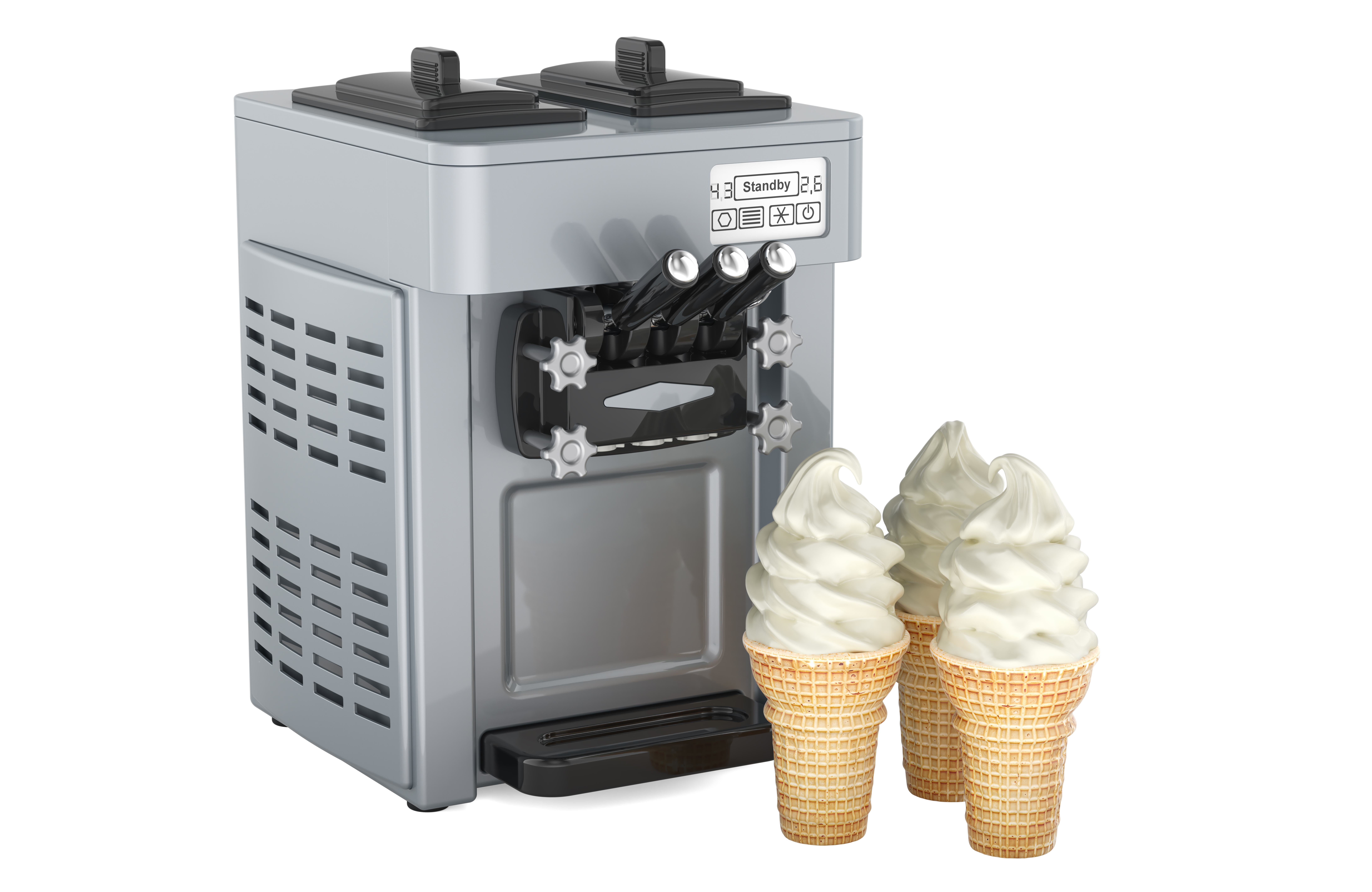 Soft service  crystal  pick  instrumentality   with 2  cones filled with crystal  pick  successful  front