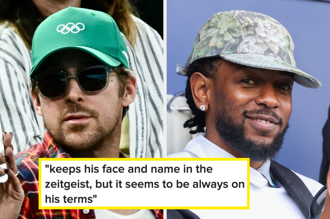 Two men wearing sunglasses and hats, with a quote about maintaining relevance on their own terms in the zeitgeist