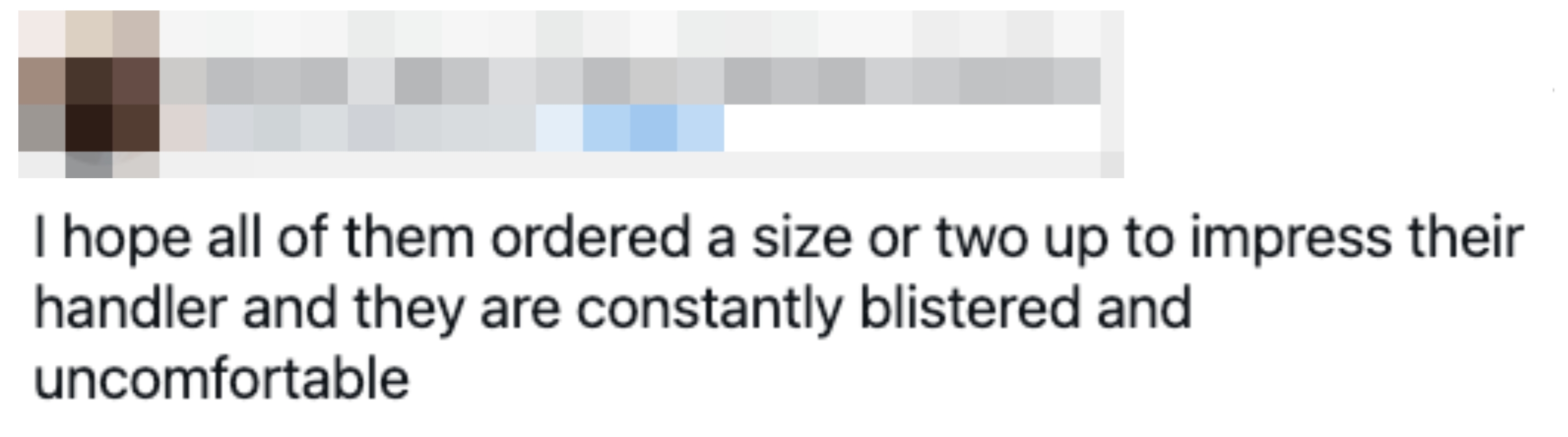 Tweet from user @TalesofKaimere wishing discomfort to specific people by hoping they ordered wrong shoe sizes