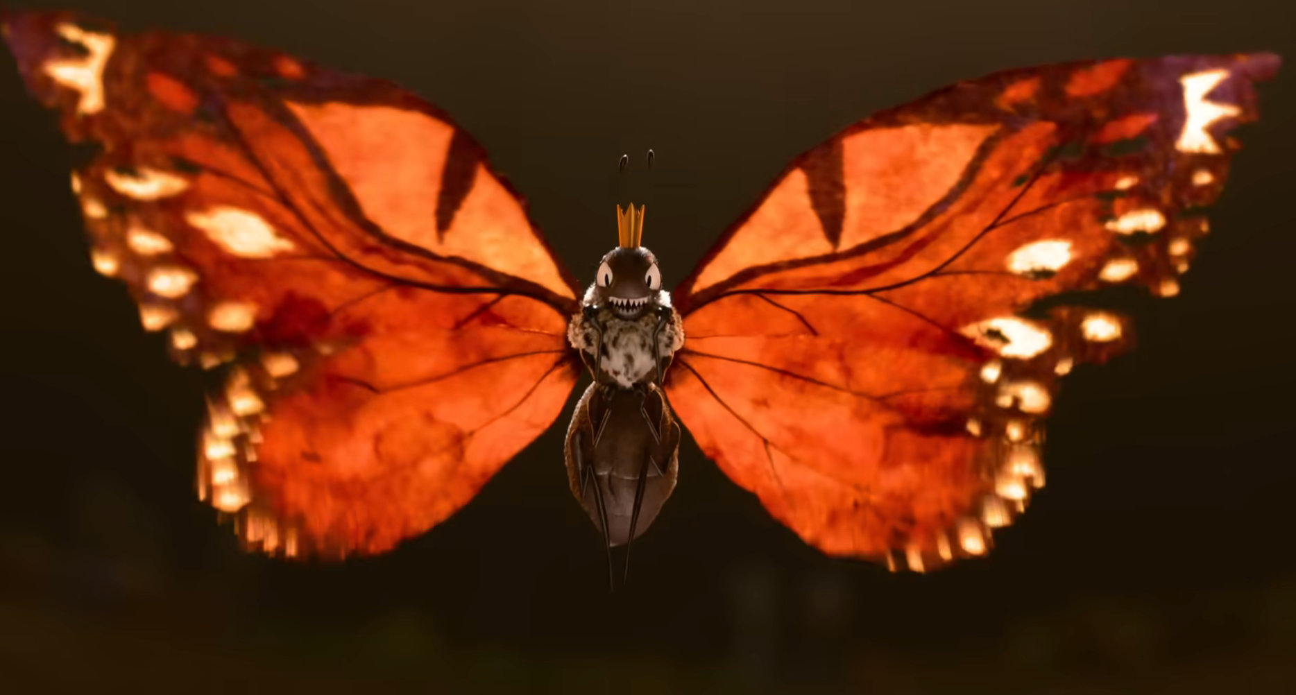 A moth with striking, elaborate  wings is centered, showcasing its intricate patterns and design