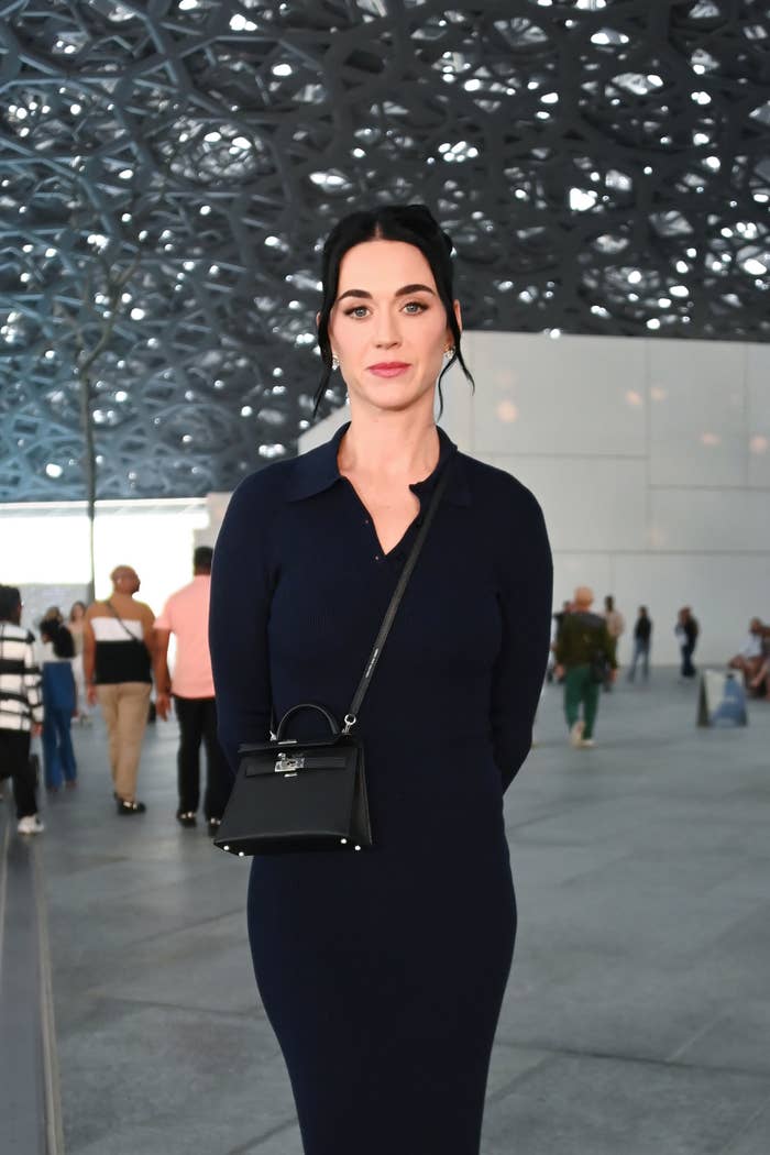 Person successful  fitted long-sleeve formal  with tiny  handbag implicit    shoulder, lasting  indoors with ornate ceiling, assemblage  successful  background