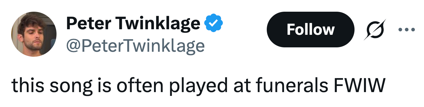 Tweet fra brukeren Peter Twinklage: