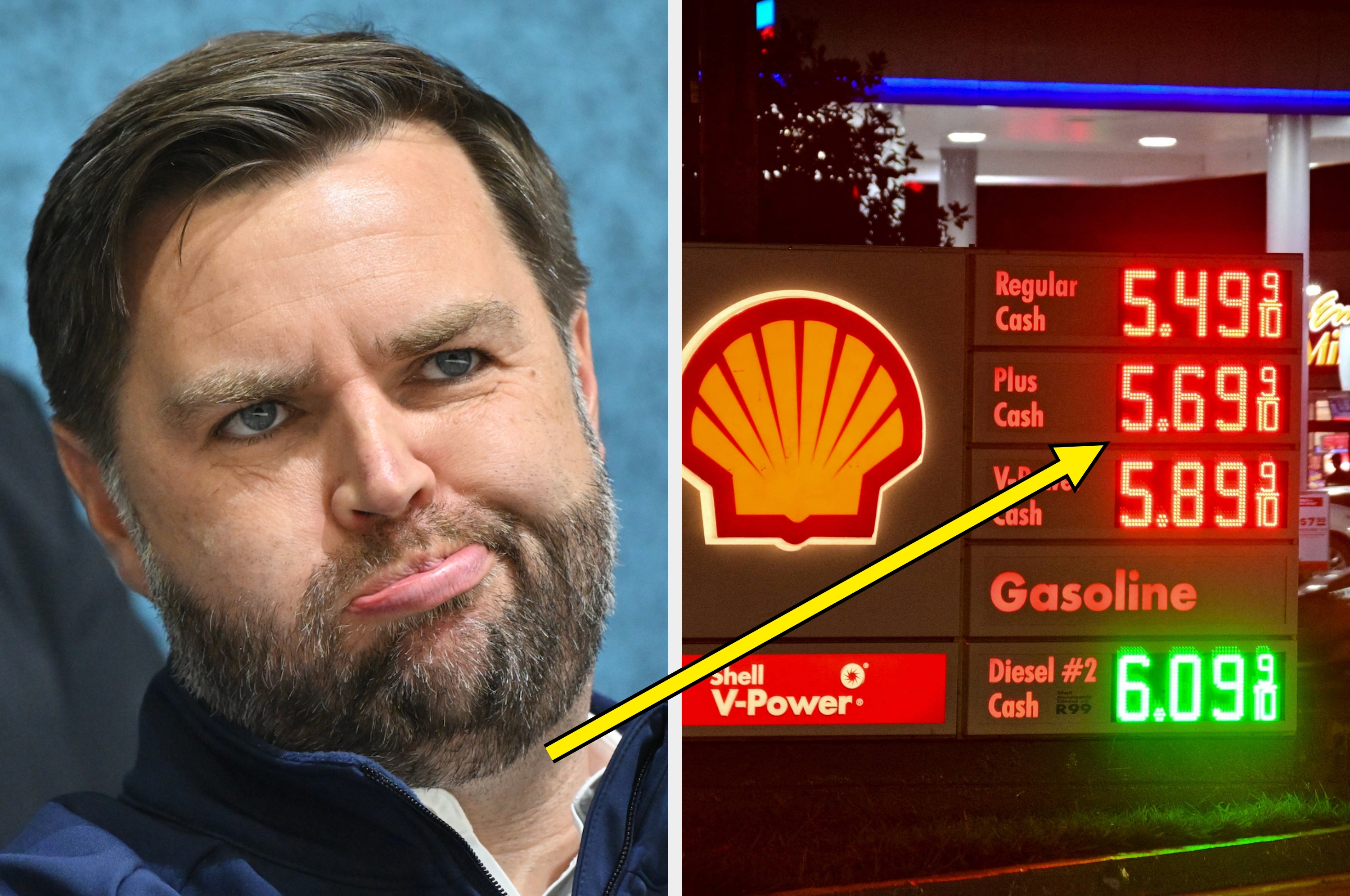 buzzfeed.com - Michaela Bramwell - JD Vance's Latest Comment About Donald Trump's Gas Prices Is Backfiring Soooo Badly