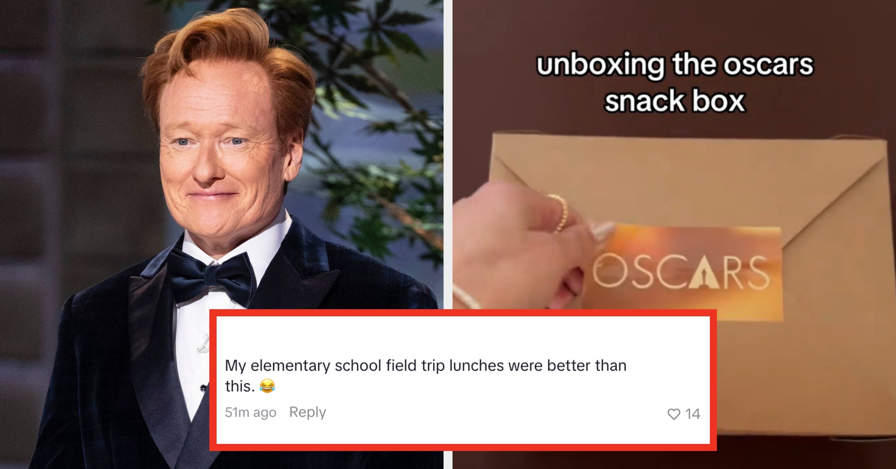 People Are Genuinely Comparing The Food Served At This Year’s Oscars To Their “Elementary School Lunches,” And It’s A Mess