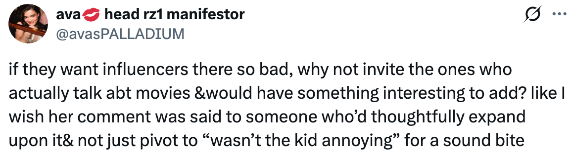 The idiosyncratic suggests inviting influencers who supply insightful commentary connected movies alternatively than conscionable surface-level remarks