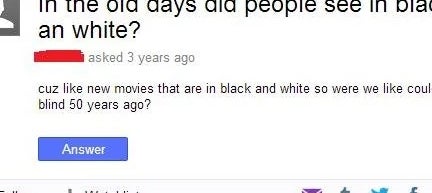 Question asking if radical   saw successful  achromatic  and achromatic  successful  the past, likening aged  movies to colour  blindness