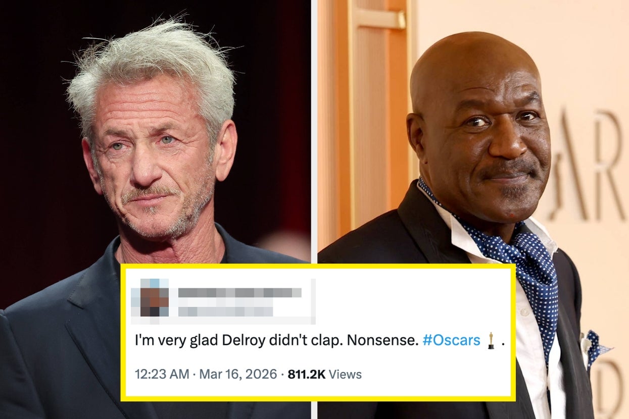 People Are Having VERY Mixed Reactions To Delroy Lindo Noticeably Not Clapping For Sean Penn At The 2026 Oscars