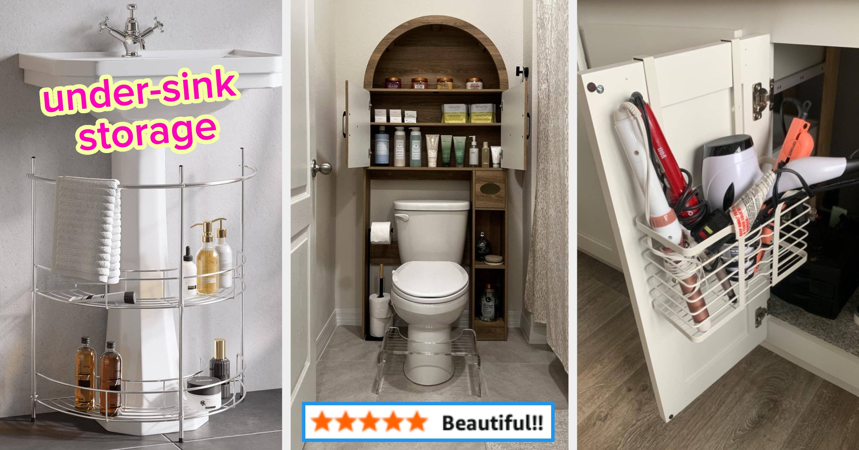 If You Can Open Your Bathroom Door From Your Toilet Seat, You Need These 20 Space-Saving Storage Solutions