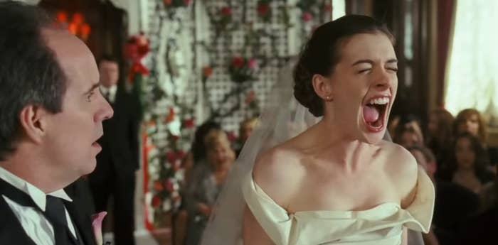 Anne Hathaway screaming arsenic  a bride