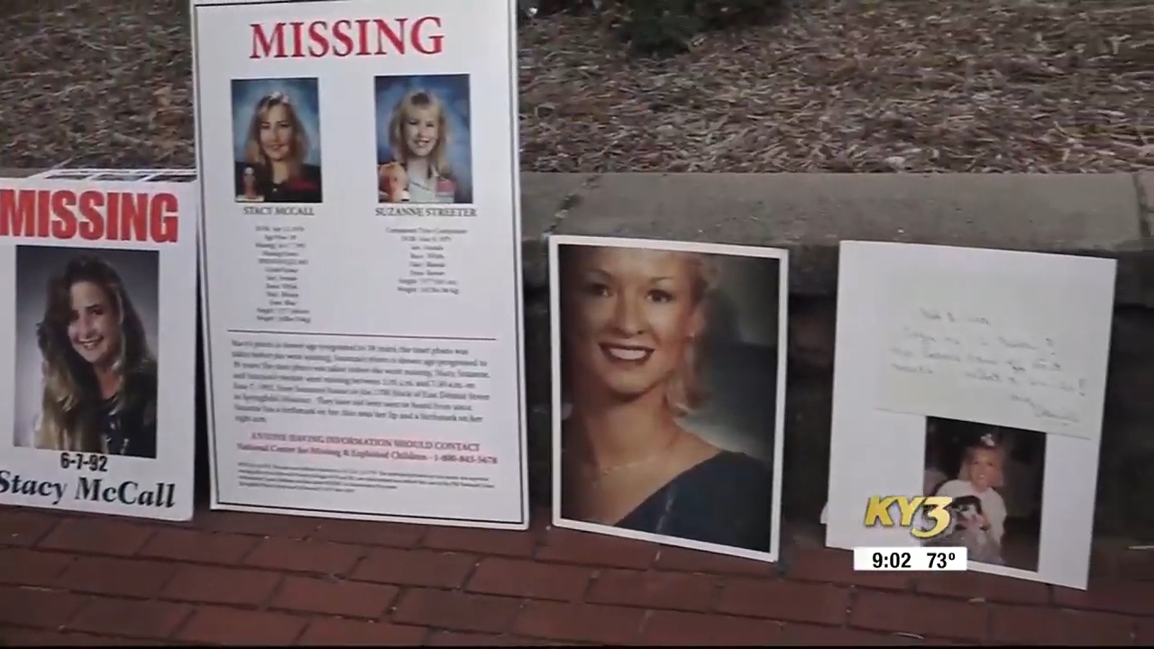 Missing idiosyncratic posters for Stacy McCall and Suzanne Streeter displayed, showing their photos and details.