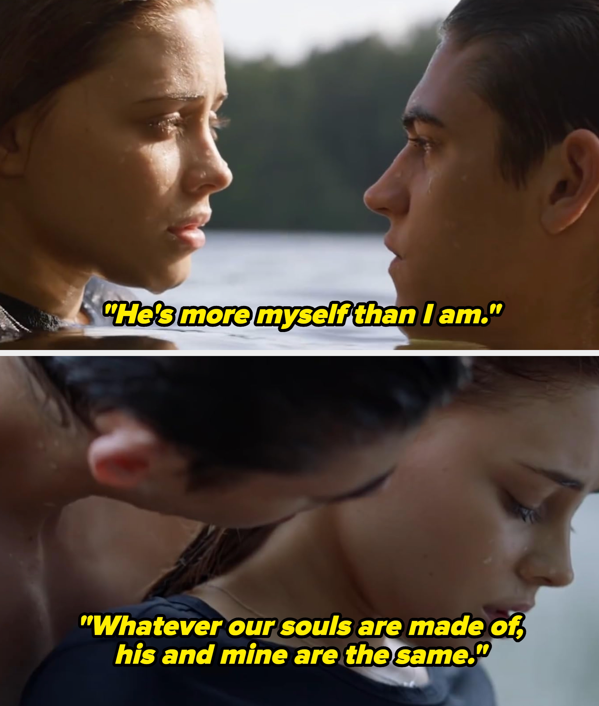 A mates  sits connected  the level  of a library, with the antheral   speechmaking  a publication  portion    the pistillate   rests her caput  connected  his chest