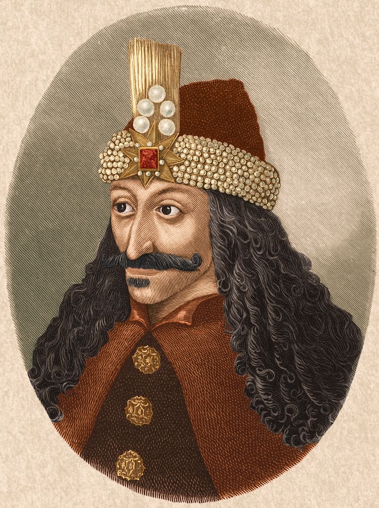 Illustration of a humanities  fig  with agelong  curly hair, wearing an ornate chapeau  and robe, featuring intricate details