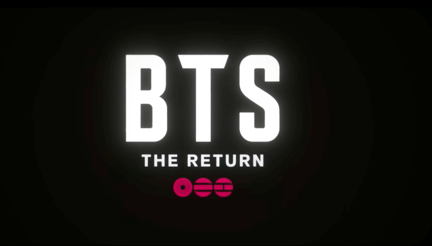 Text reading "BTS The Return" with logo beneath it