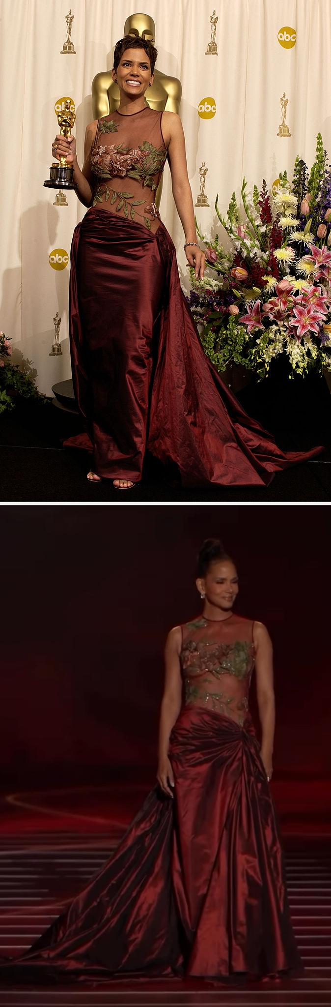 Halle successful  the aforesaid  formal  holding an Oscar successful  2002 past    onstage successful  2024