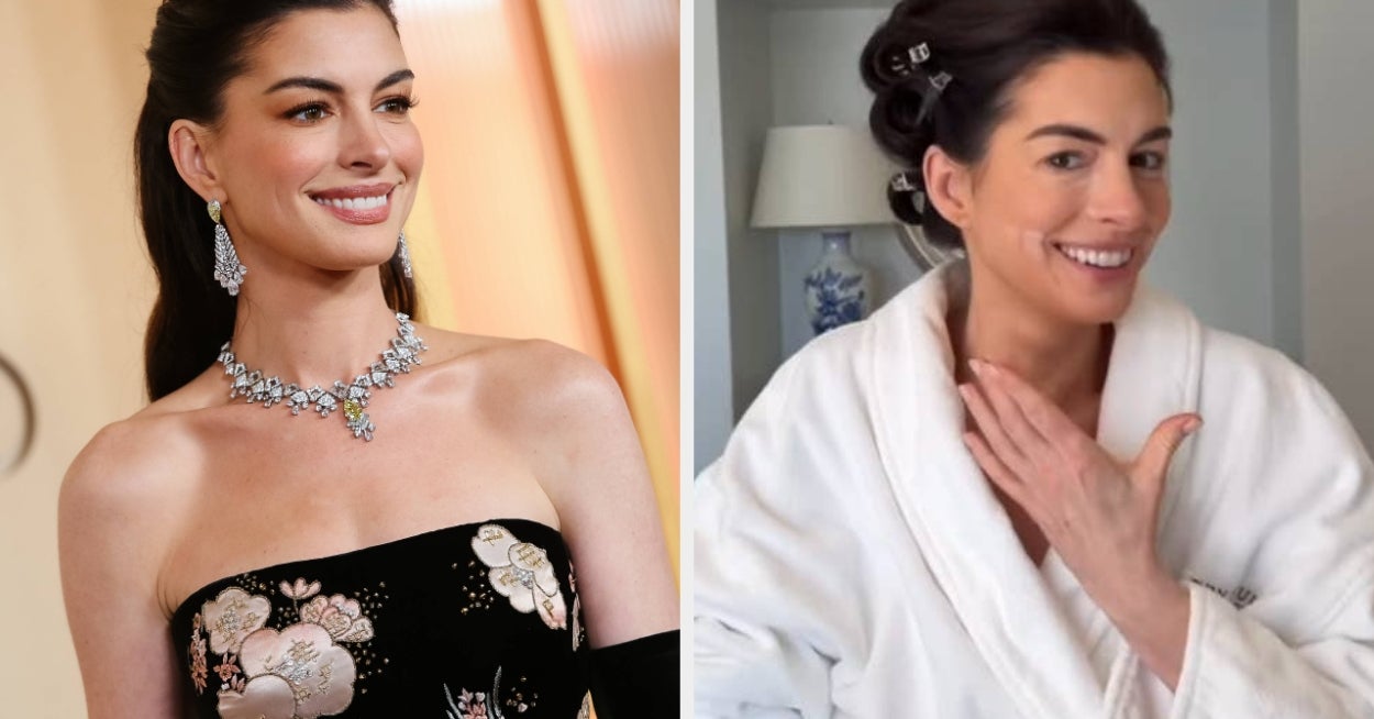 Anne Hathaway Alluded To Plastic Surgery Rumors And Said Her "Secret" To Looking "Awake" Is In Her Hairstyle