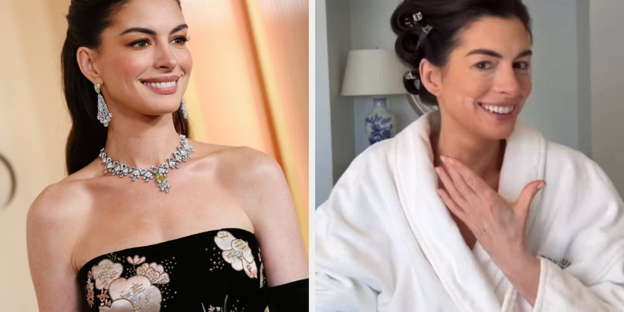 Anna Hathaway Shows Oscars Red Carpet Beauty Hack