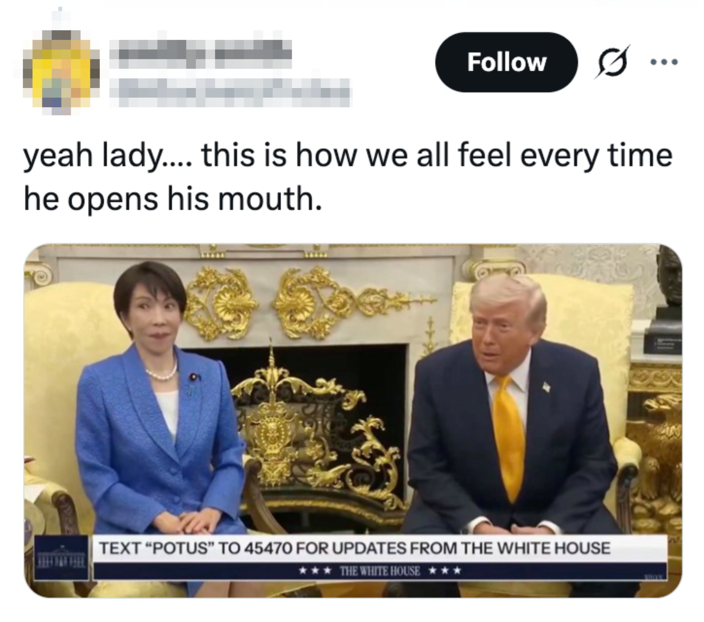 ja dame, dette er hvordan vi føler det hver gang han åpner munnen