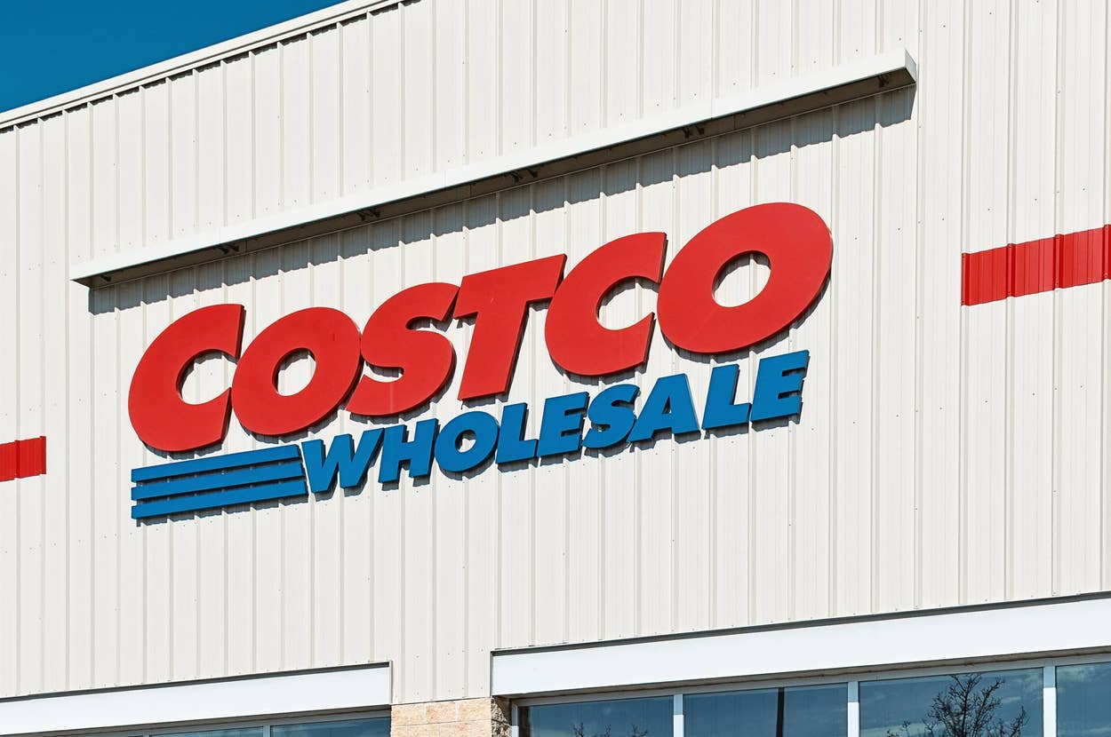 Costco Wholesale store exterior with bold logo on building facade