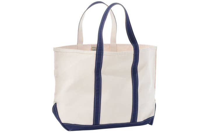 A canvas tote container  with dual handles and contrasting trim, suitable for casual oregon  formation  outings
