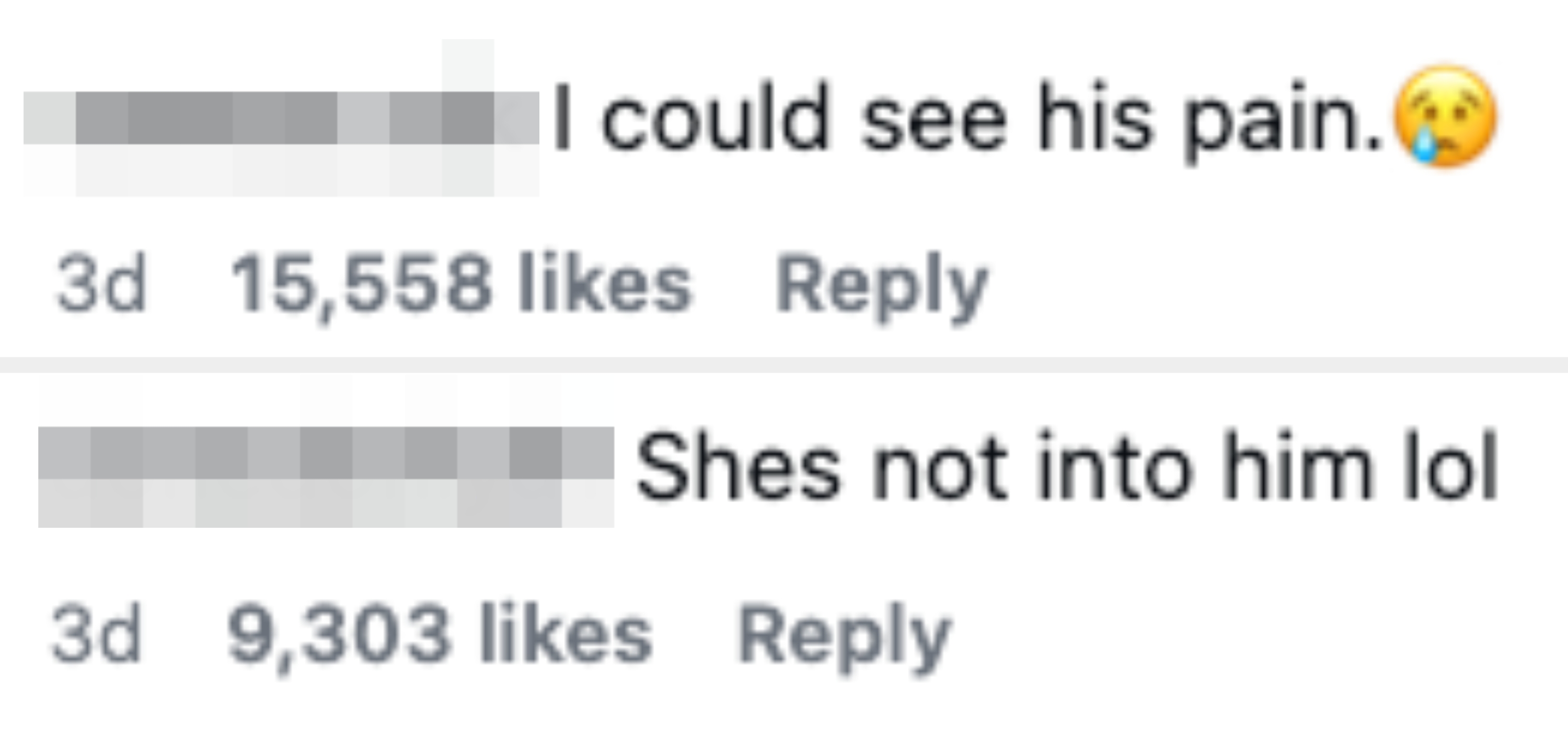 "She's not into him lol," 9,303 likes