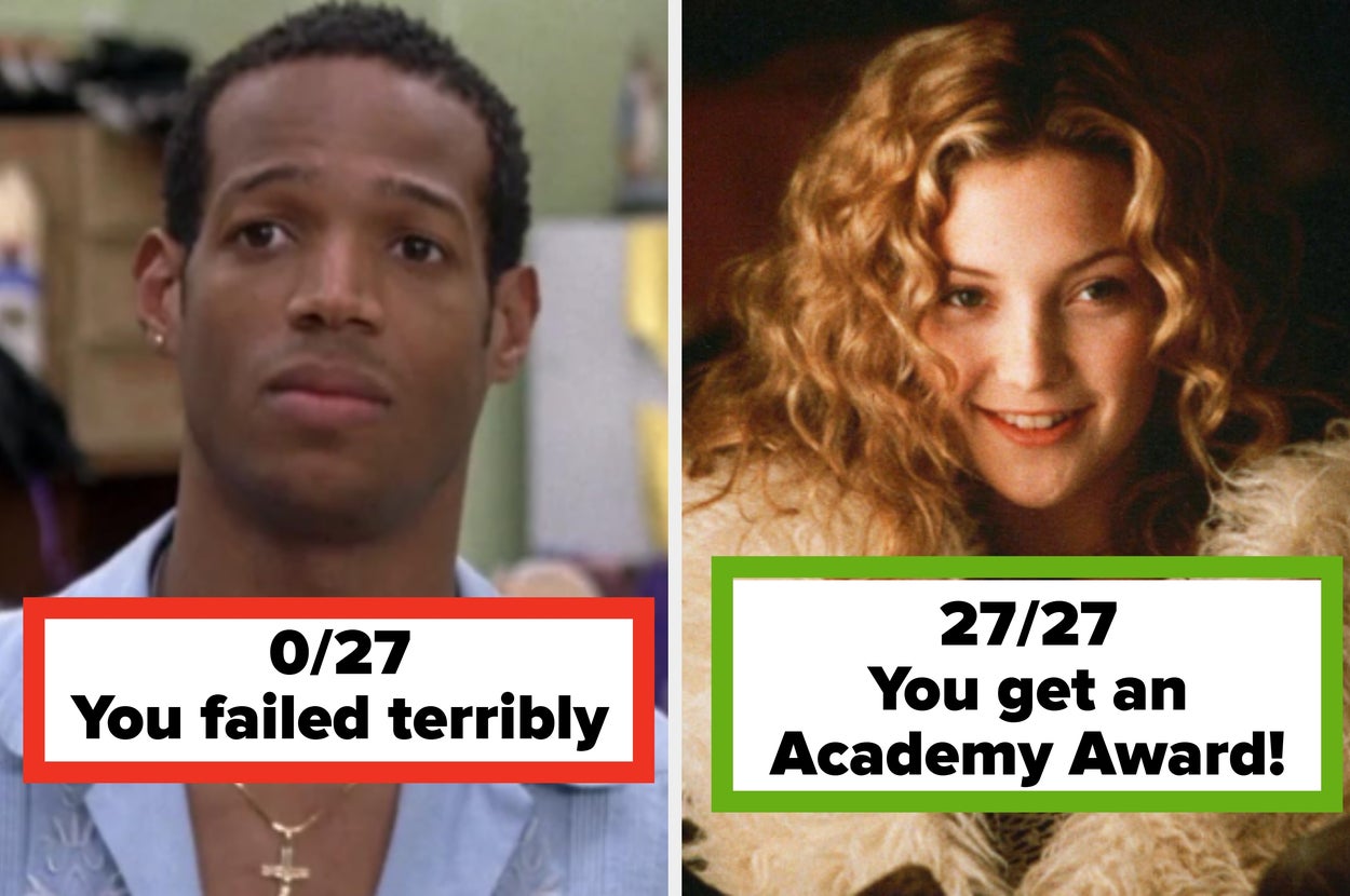Split image: Left shows a person disappointed; right shows a person with approval. Text: "0/25 You failed terribly," "25/25 You get an Academy Award!"
