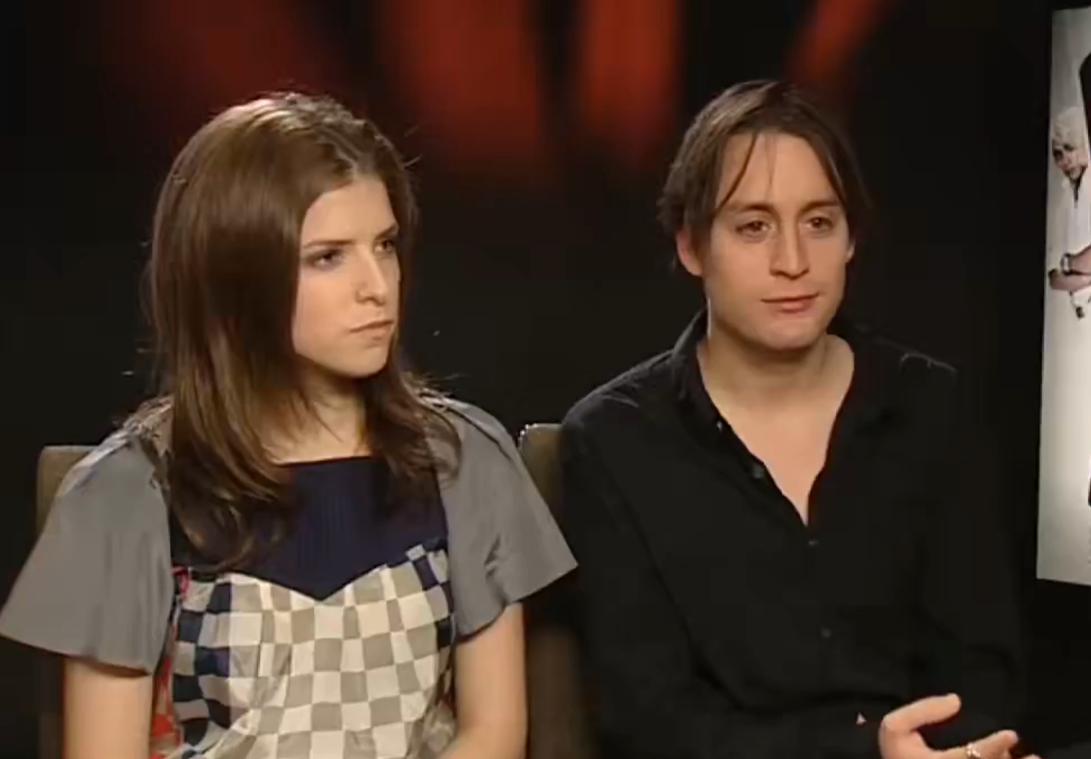 Anna and Kieran looking shocked successful an interview