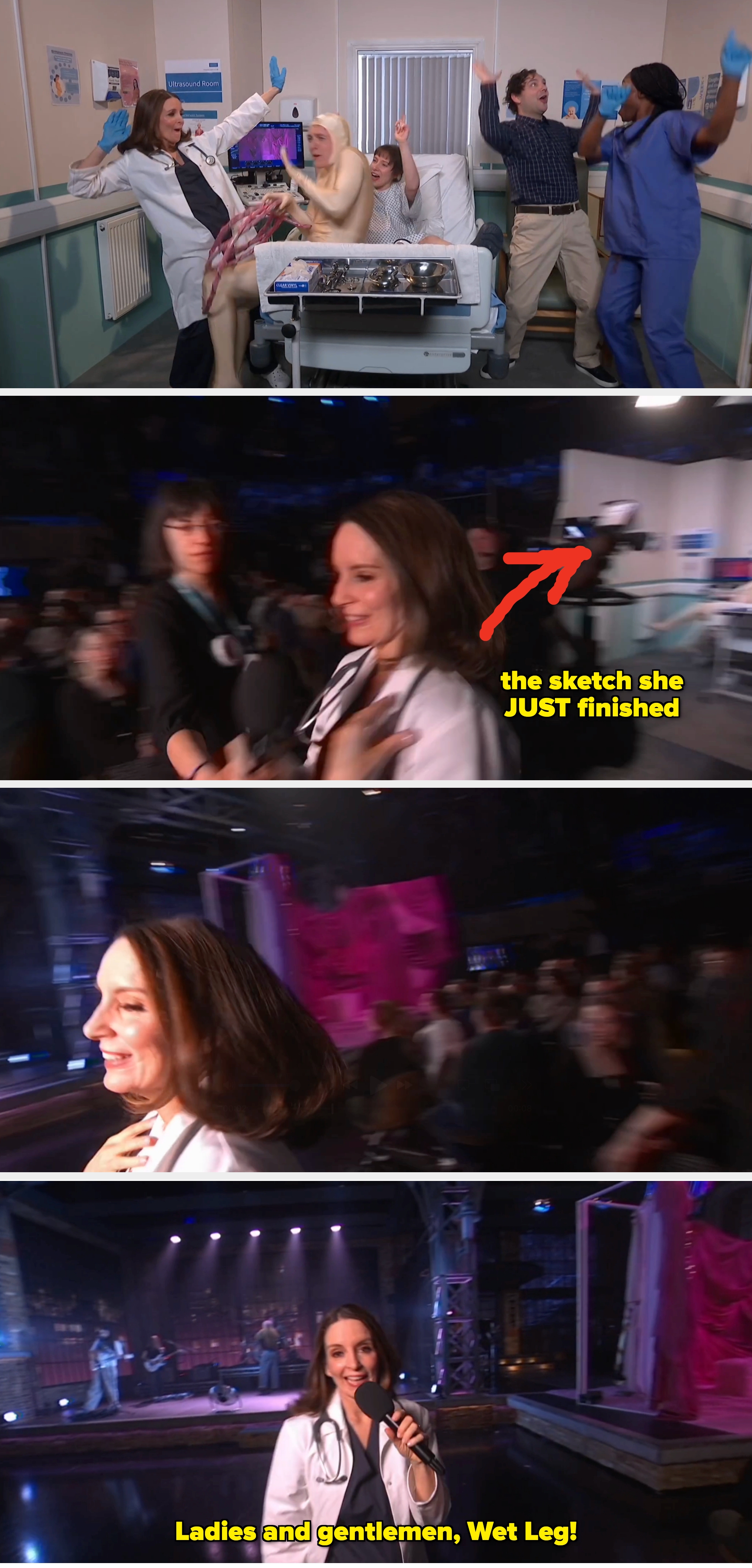 A idiosyncratic   holding a microphone is moving done  a crowded area, perchance  connected  a unrecorded  lawsuit   set