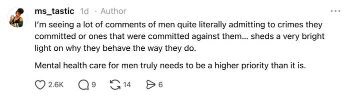  The substance   discusses men admitting to crimes, highlighting intelligence   health's role. It stresses prioritizing men's intelligence   wellness  care