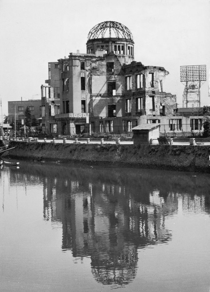 Ruins of the Atomic Bomb Dome gathering successful Hiroshima, reflected successful water, a poignant reminder of humanities events