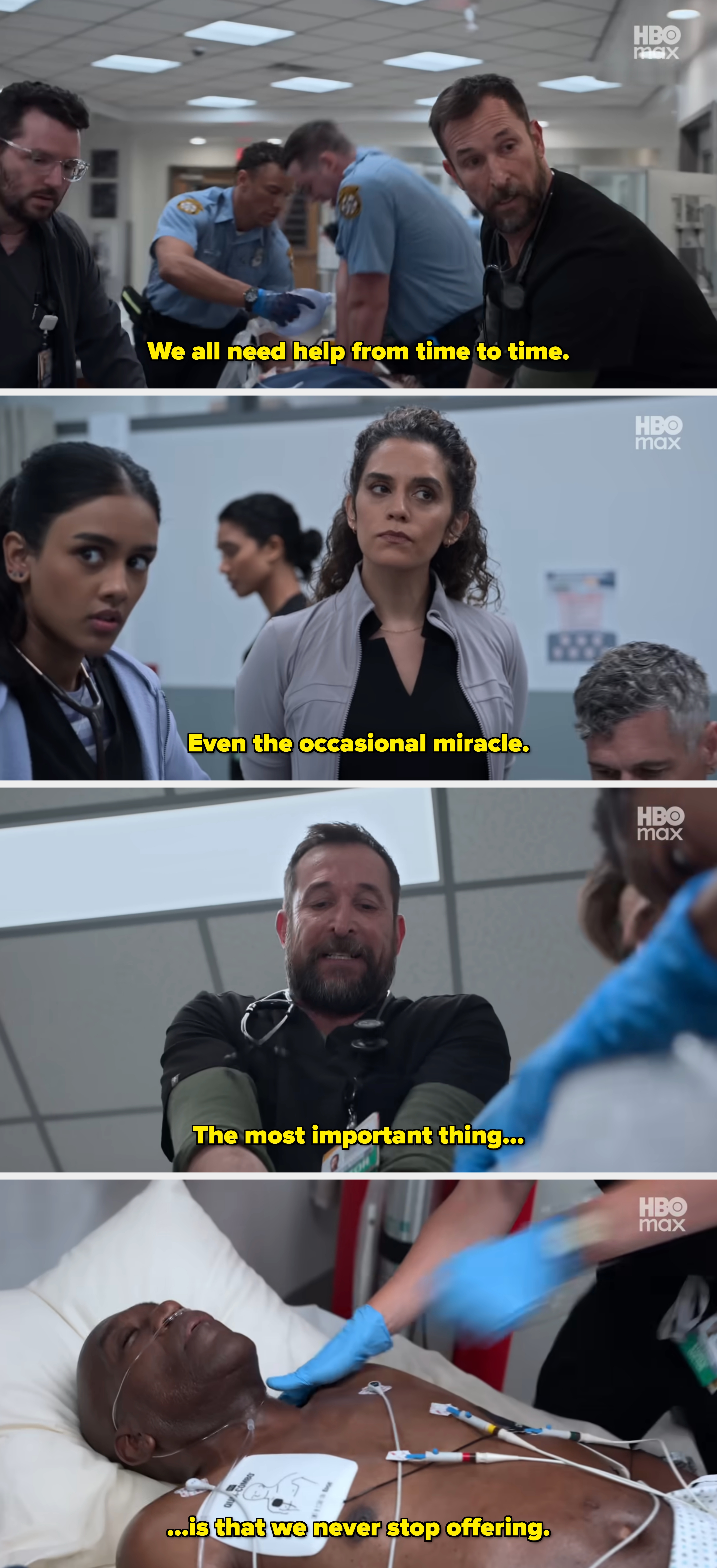 Scene from a aesculapian play with paramedics attending to a diligent successful an exigency country setting