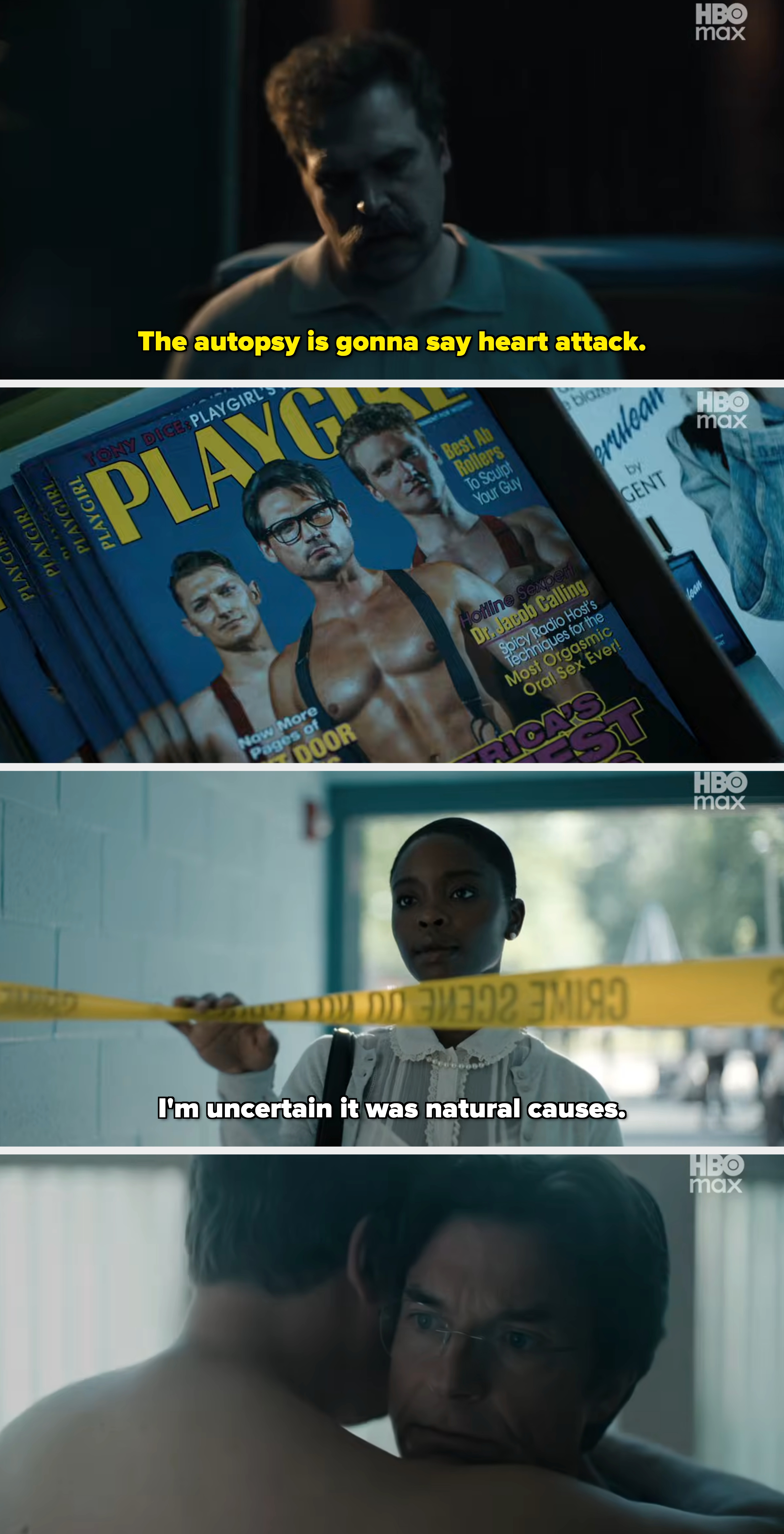 Magazine screen showing 3 men successful suspenders with the header "Playgirl" and further substance astir articles, including Dr. Jacob Galling connected intersexual topics