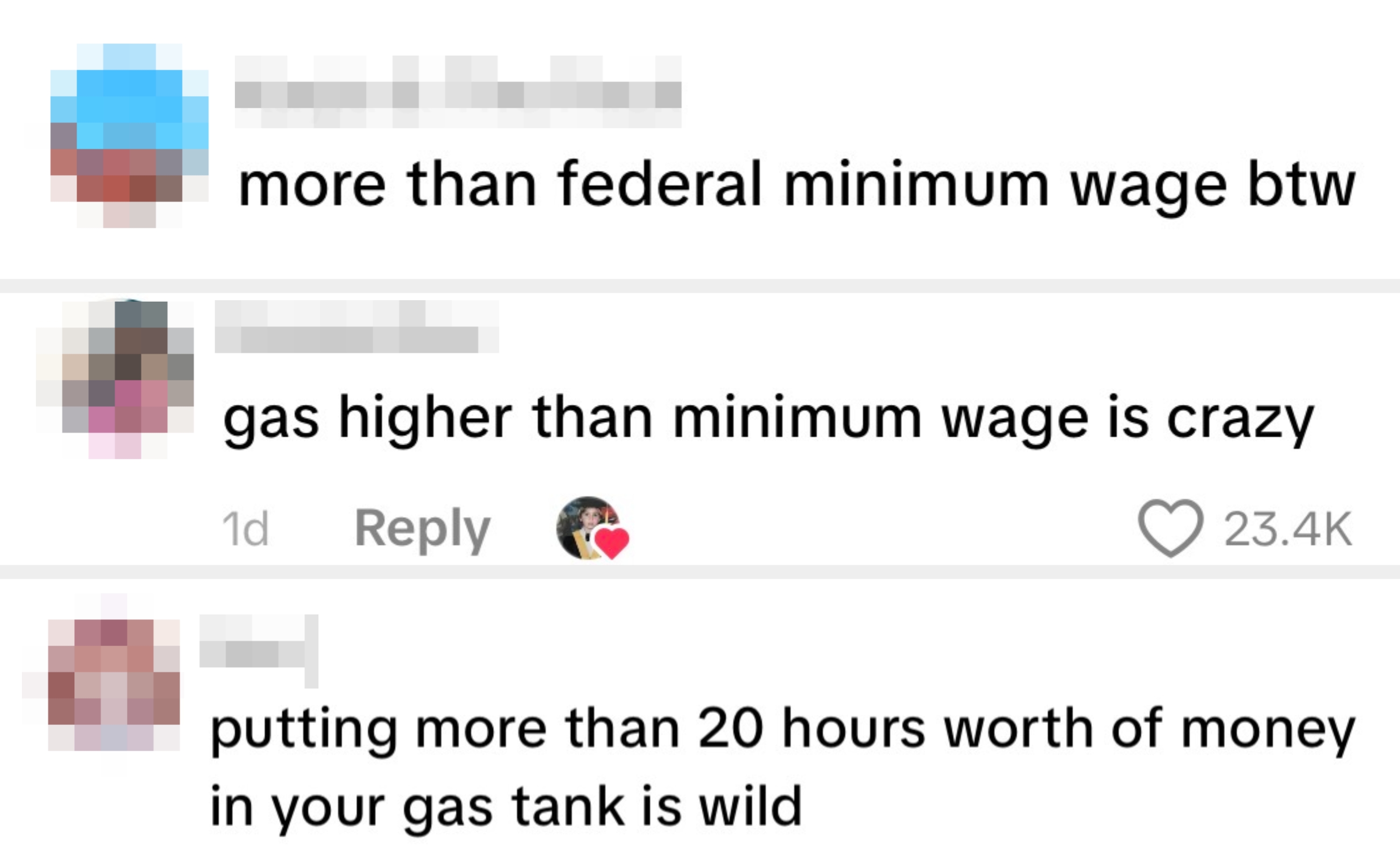 A remark  says, "more than national  minimum wage   btw."