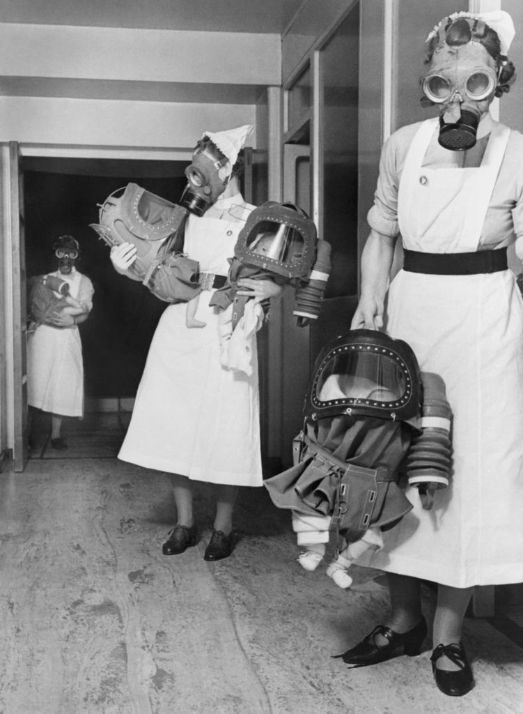 Nurses successful a infirmary deterioration state masks and clasp babe state masks, showcasing humanities protective measures