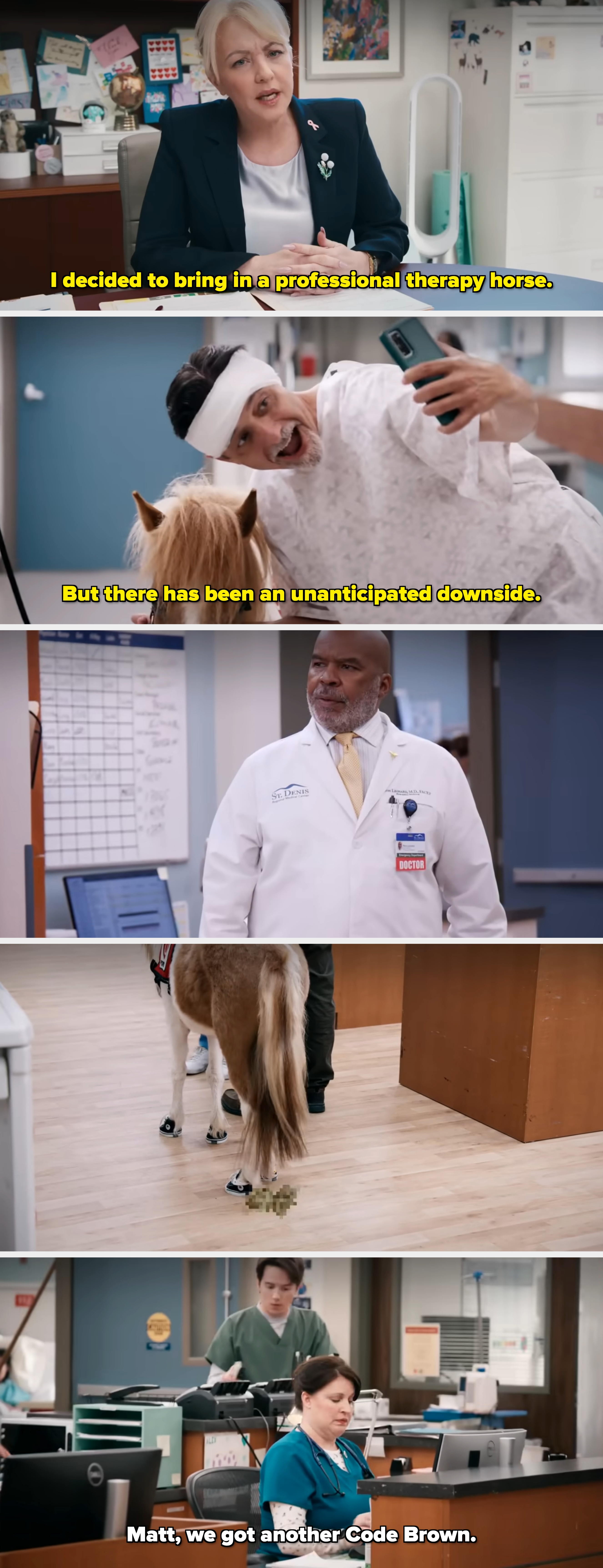 Two aesculapian professionals successful scrubs enactment astatine a engaged infirmary nurses' station