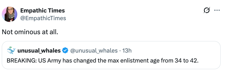 US Army has changed the max enlistment property from 34 to 42."