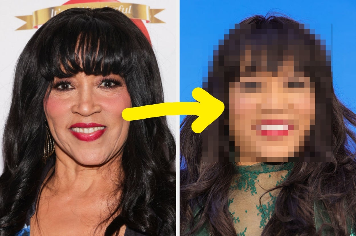 arrow from old pic of Jackée Harry to new pic, with her face blurred