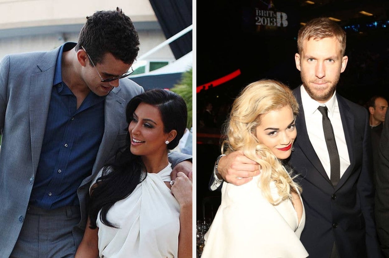 Kris Humphries and Kim Kardashian, and Rita Ora and Calvin Harris