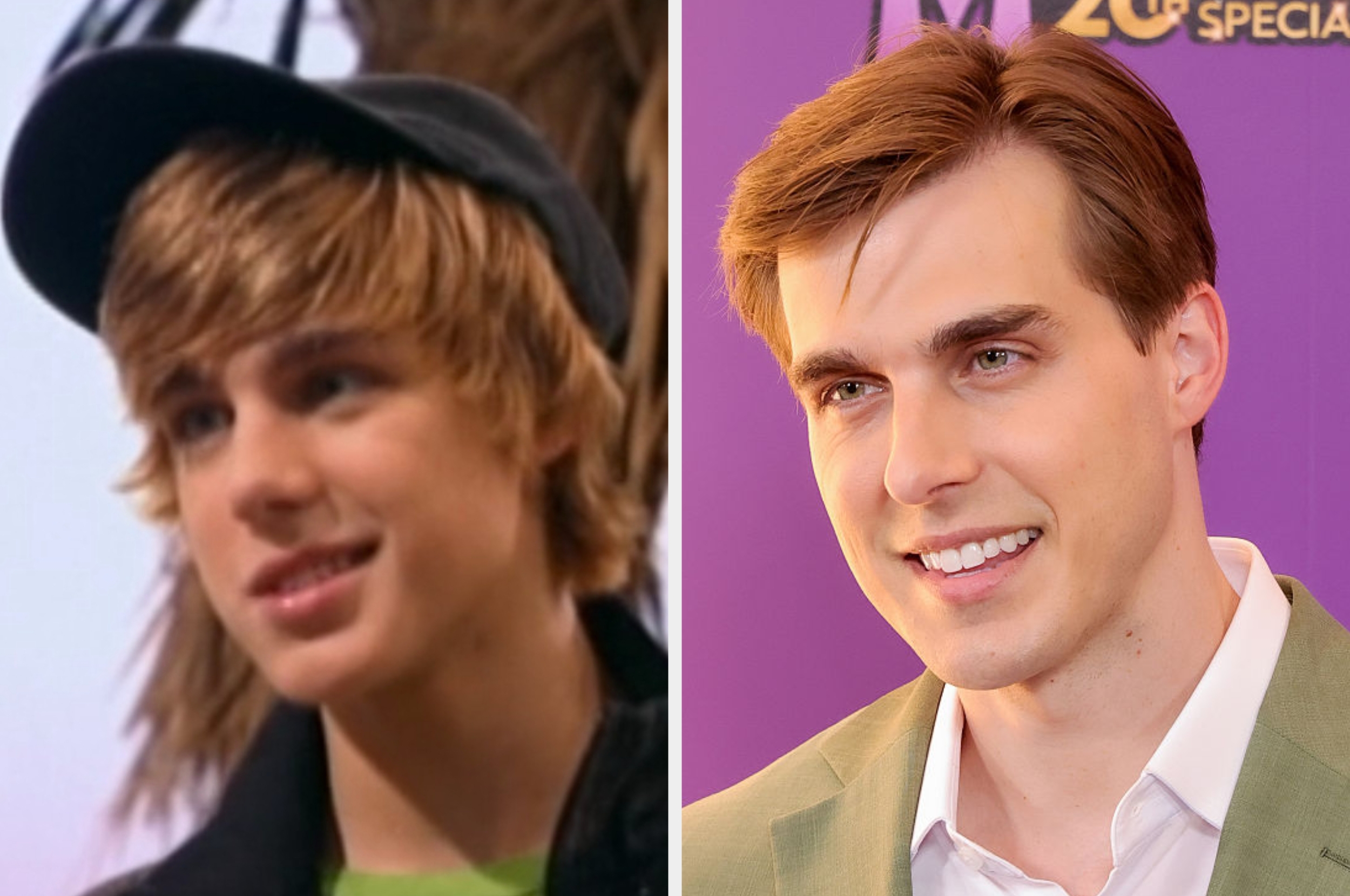 A idiosyncratic connected the near with a casual chapeau and hairstyle, and the aforesaid idiosyncratic connected the close astatine an lawsuit successful a airy blazer