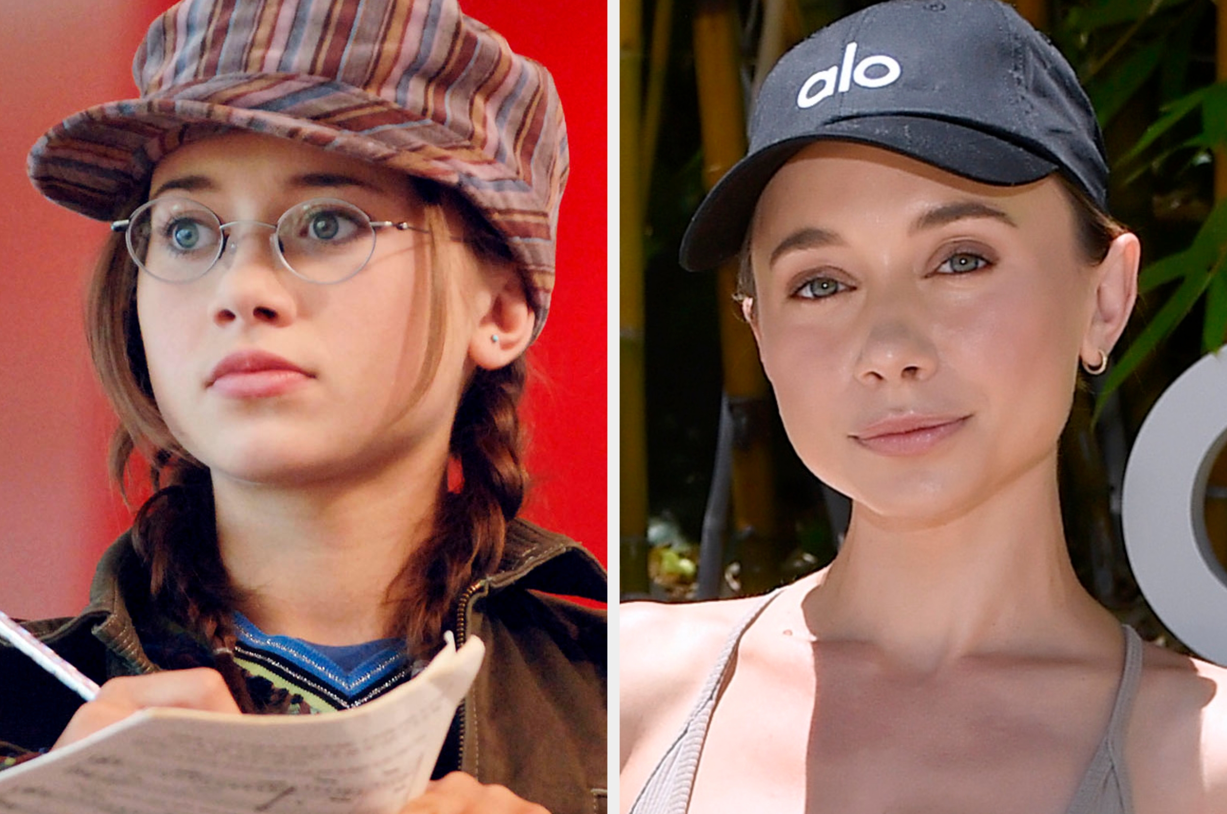 Left shows a idiosyncratic successful a hat, glasses, and casual attire, looking disconnected to the broadside portion holding a notebook. Right shows the aforesaid idiosyncratic present with a cap, looking astatine the camera