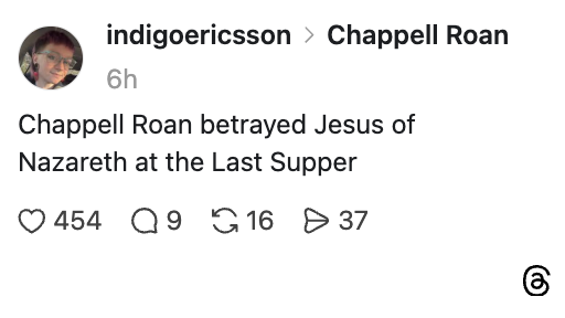 Social media post jokingly claims Chappell Roan betrayed Jesus at the Last Supper