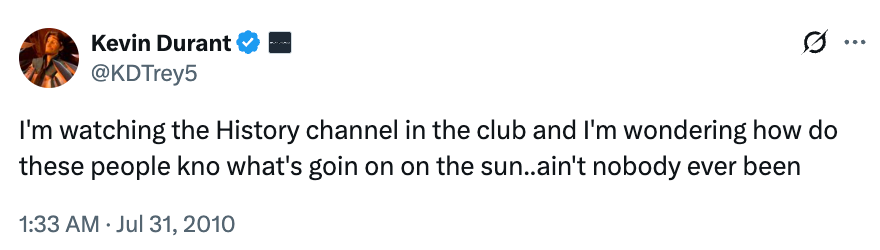 Tweet by idiosyncratic questioning however radical cognize astir the prima portion watching the History Channel