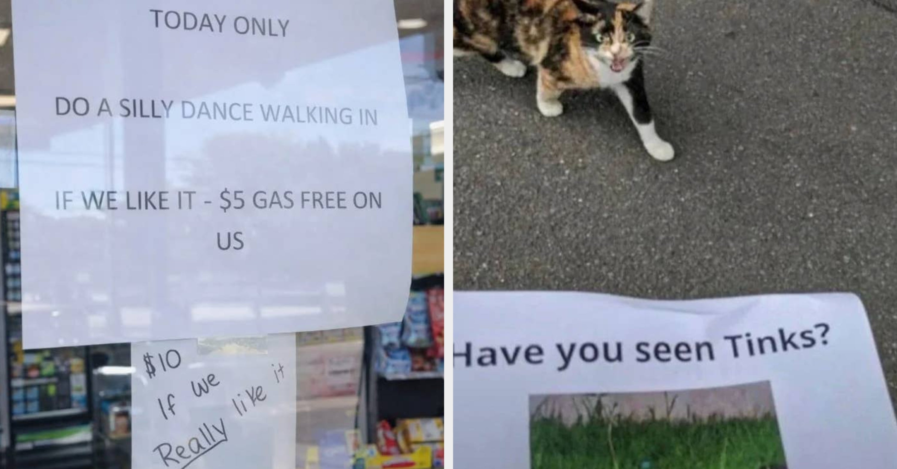 "Do A Silly Dance Walking In. If We Like It, $5 GAS FREE On Us": This Week's Funny Signs Roundup Is Truly A Gift Of Comedy Gold That Will Keep On Giving
