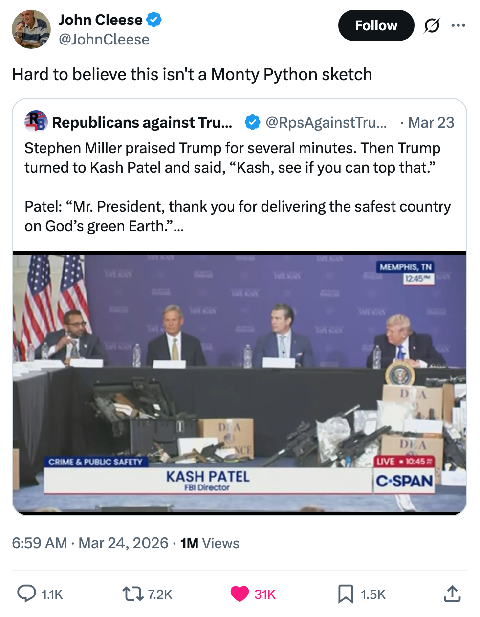 Best Political Tweets 3-28-2026